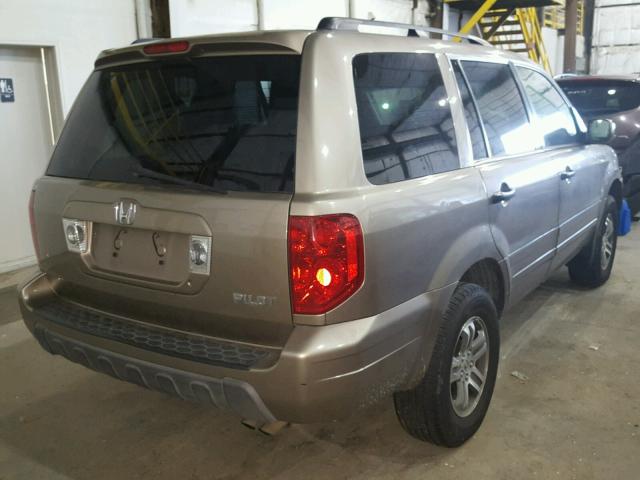 2HKYF18564H571704 - 2004 HONDA PILOT EXL GOLD photo 4