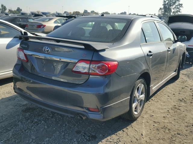 2T1BU4EE2CC916052 - 2012 TOYOTA COROLLA BA GRAY photo 4