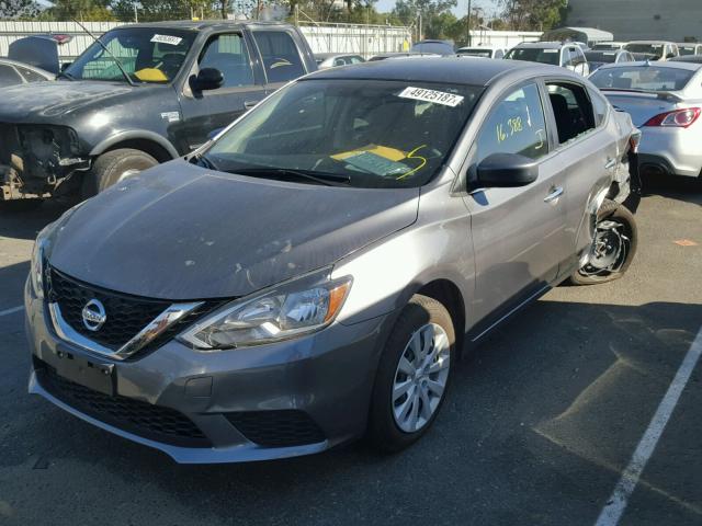 3N1AB7AP8HL672165 - 2017 NISSAN SENTRA S GRAY photo 2