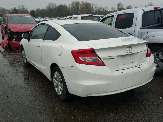 2HGFG3B58CH544750 - 2012 HONDA CIVIC LX WHITE photo 3