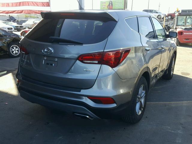 5XYZT3LB6JG545046 - 2018 HYUNDAI SANTA FE S GRAY photo 4