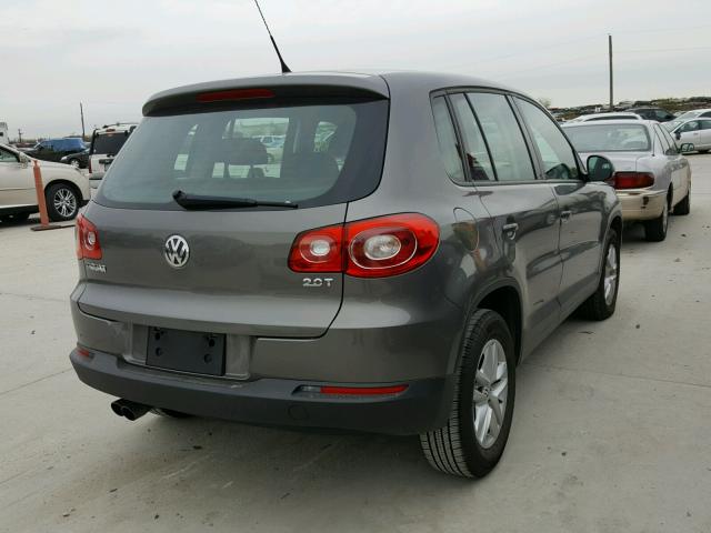 WVGAV7AXXBW545449 - 2011 VOLKSWAGEN TIGUAN S GRAY photo 4