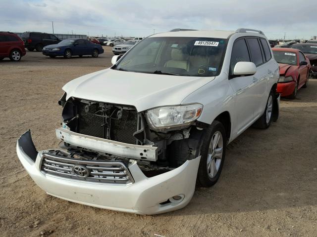 JTEDS42A782051709 - 2008 TOYOTA HIGHLANDER WHITE photo 2