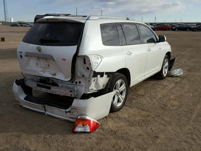 JTEDS42A782051709 - 2008 TOYOTA HIGHLANDER WHITE photo 4