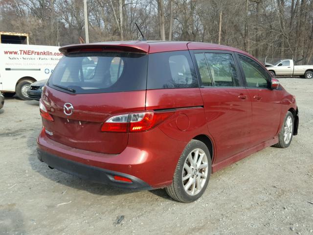 JM1CW2CL3F0189152 - 2015 MAZDA 5 TOURING RED photo 4