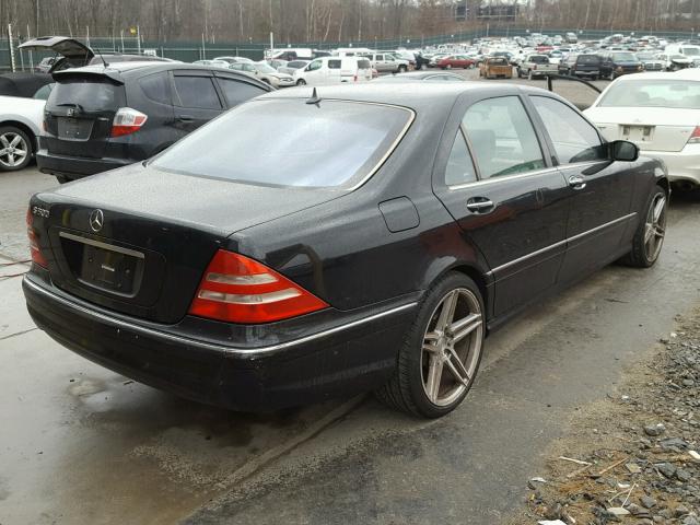 WDBNG75J72A313487 - 2002 MERCEDES-BENZ S 500 BLACK photo 4