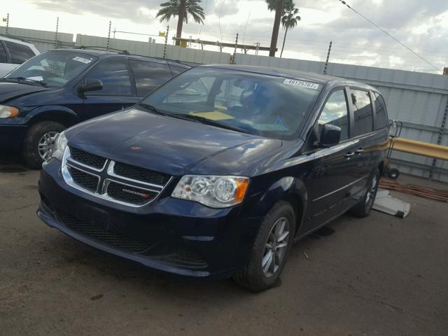 2C4RDGBG8GR107814 - 2016 DODGE GRAND CARA BLUE photo 2