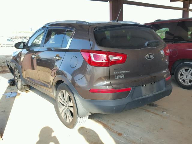 KNDPC3A25B7156276 - 2011 KIA SPORTAGE E BROWN photo 3