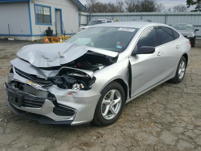 1G1ZB5STXHF292571 - 2017 CHEVROLET MALIBU LS SILVER photo 2