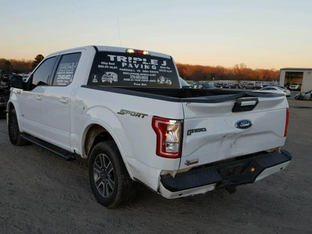 1FTEW1CG9FKD01575 - 2015 FORD F150 SUPER WHITE photo 3