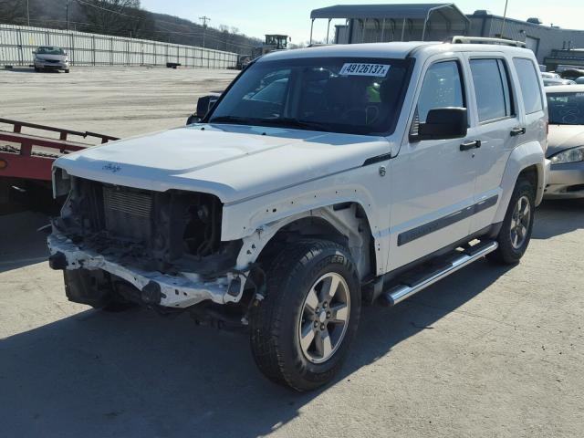 1J8GN28K88W173266 - 2008 JEEP LIBERTY SP WHITE photo 2