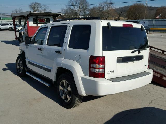 1J8GN28K88W173266 - 2008 JEEP LIBERTY SP WHITE photo 3