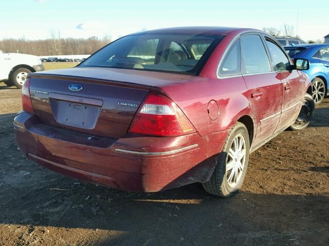 1FAFP25135G144830 - 2005 FORD FIVE HUNDR MAROON photo 4