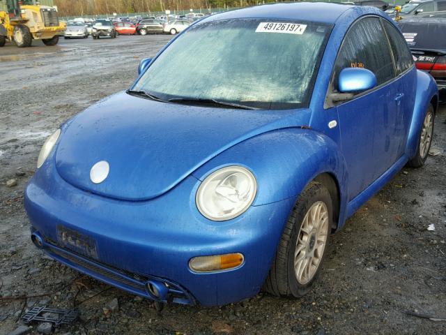 3VWCF21C6YM450919 - 2000 VOLKSWAGEN NEW BEETLE BLUE photo 2