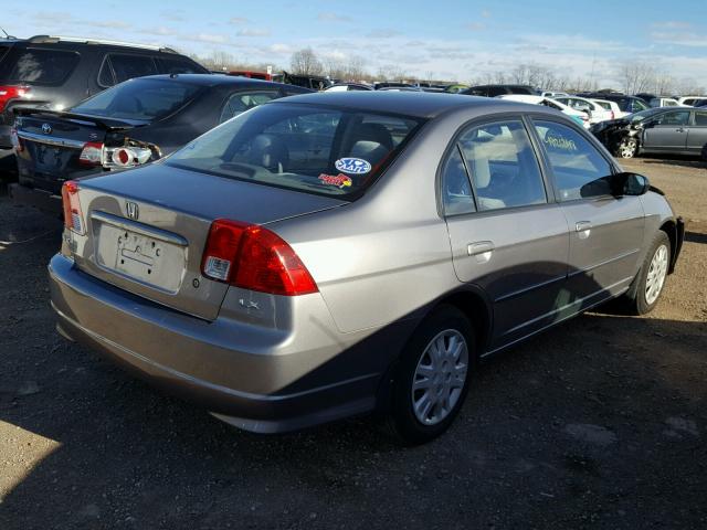 1HGES16515L019592 - 2005 HONDA CIVIC LX GRAY photo 4