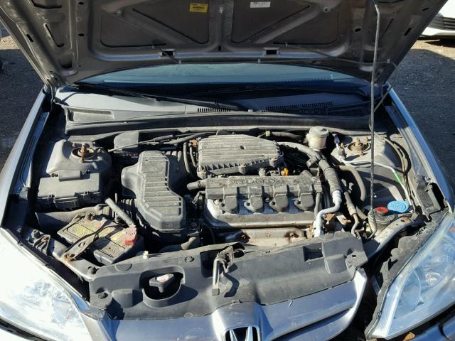 1HGES16515L019592 - 2005 HONDA CIVIC LX GRAY photo 7