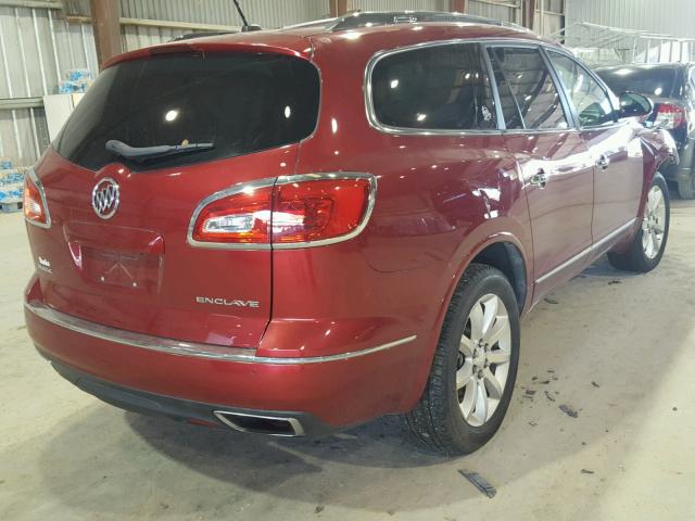 5GAKRBKD0EJ233325 - 2014 BUICK ENCLAVE RED photo 4