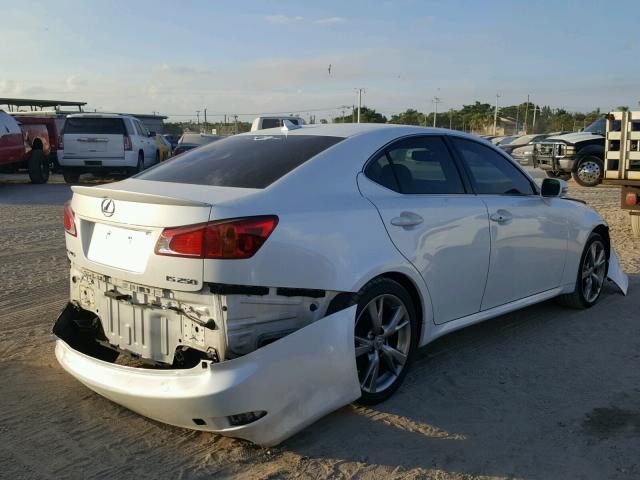 JTHBF5C24A5125832 - 2010 LEXUS IS 250 WHITE photo 4