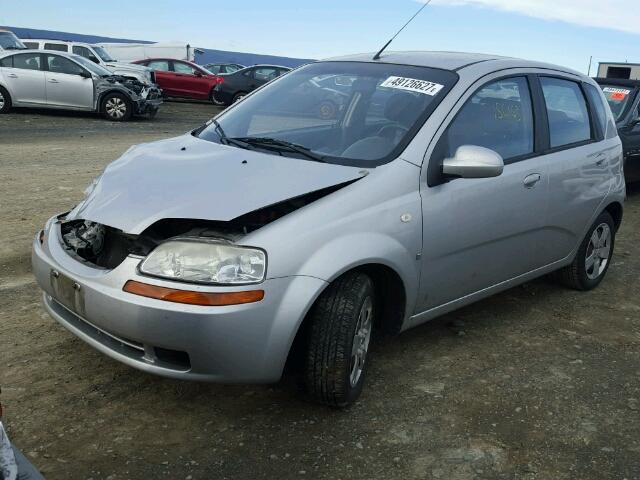 KL1TD66648B284367 - 2008 CHEVROLET AVEO BASE ვერცხლისფერი ფოტო 2