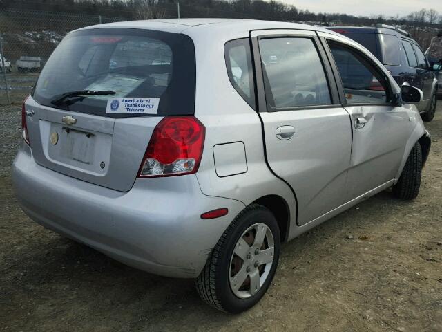 KL1TD66648B284367 - 2008 CHEVROLET AVEO BASE ვერცხლისფერი ფოტო 4
