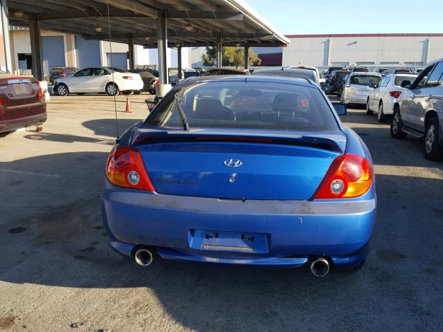 KMHHM65D94U144923 - 2004 HYUNDAI TIBURON BLUE photo 9