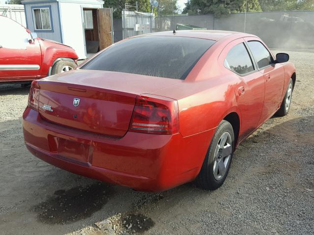 2B3KA43R08H315123 - 2008 DODGE CHARGER BURGUNDY photo 4