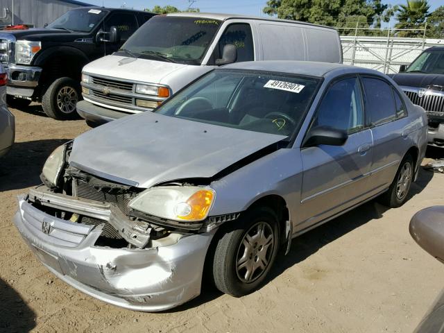 2HGES15552H599844 - 2002 HONDA CIVIC LX SILVER photo 2