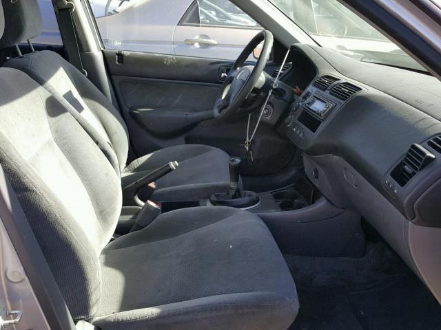 2HGES15552H599844 - 2002 HONDA CIVIC LX SILVER photo 5