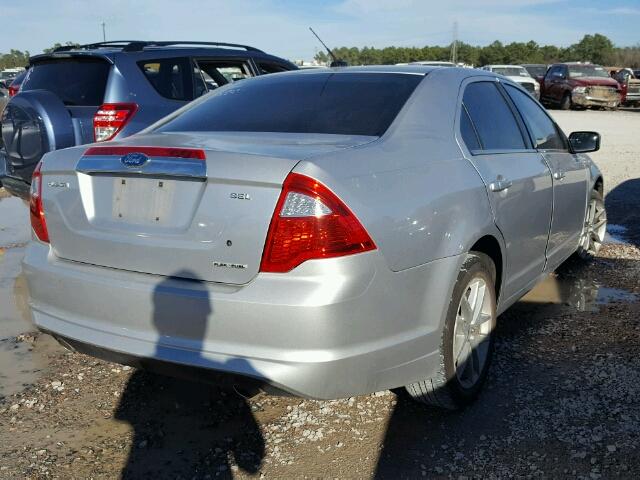 3FAHP0JG3BR236550 - 2011 FORD FUSION SEL SILVER photo 4