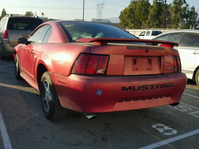 1FAFP40412F128432 - 2002 FORD MUSTANG RED photo 3