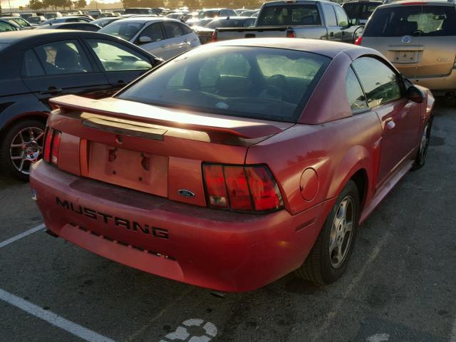 1FAFP40412F128432 - 2002 FORD MUSTANG RED photo 4