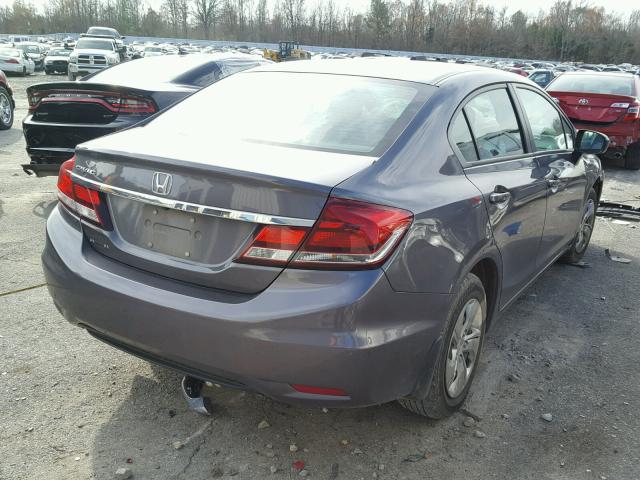 19XFB2F52FE065189 - 2015 HONDA CIVIC LX GRAY photo 4