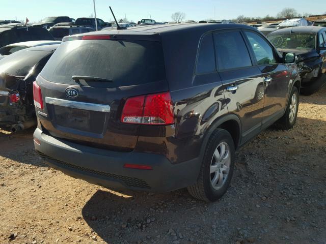 5XYKT3A19DG363423 - 2013 KIA SORENTO LX MAROON photo 4