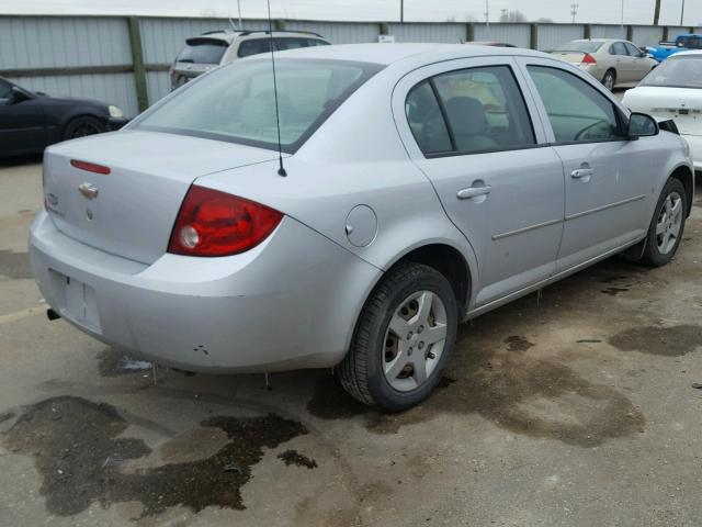 1G1AK55F777172996 - 2007 CHEVROLET COBALT LS SILVER photo 4