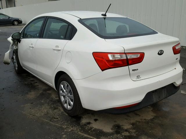 KNADM4A30G6660579 - 2016 KIA RIO LX WHITE photo 3