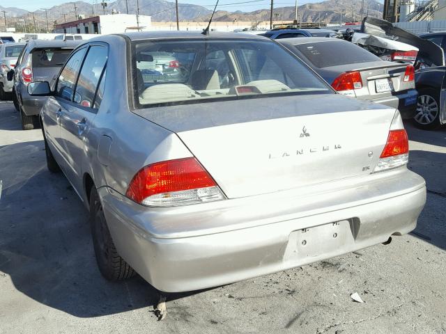 JA3AJ26E33U051567 - 2003 MITSUBISHI LANCER ES SILVER photo 3