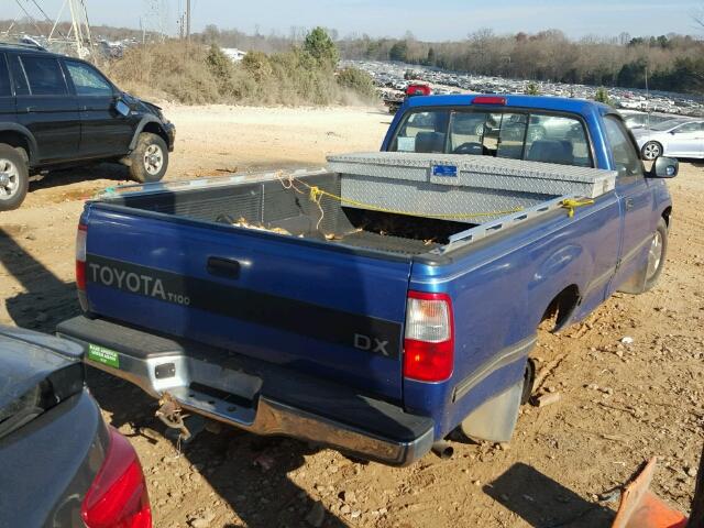 JT4VD11E8S0010501 - 1995 TOYOTA T100 DX BLUE photo 4