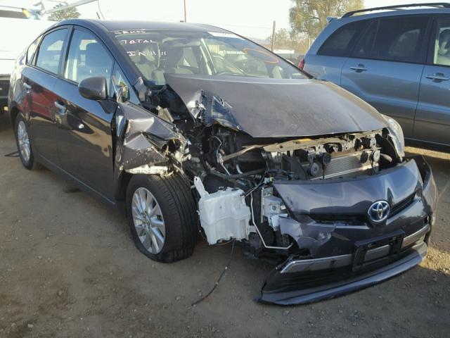 JTDKN3DP4F3073284 - 2015 TOYOTA PRIUS PLUG GRAY photo 1