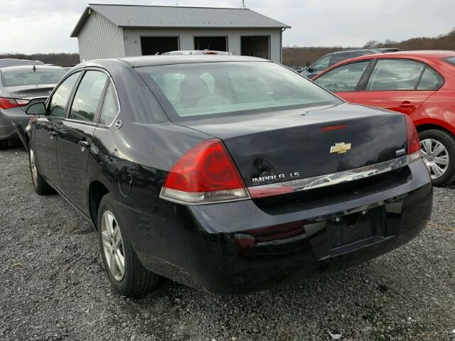 2G1WB58K781356283 - 2008 CHEVROLET IMPALA LS BLACK photo 3