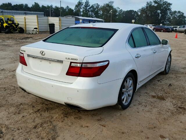 JTHBL46F575042856 - 2007 LEXUS LS 460 WHITE photo 4