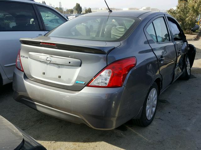 3N1CN7AP8GL817347 - 2016 NISSAN VERSA S GRAY photo 4