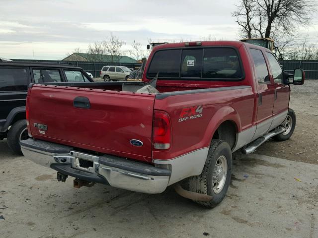 1FTNW21L03EC68255 - 2003 FORD F250 SUPER RED photo 4