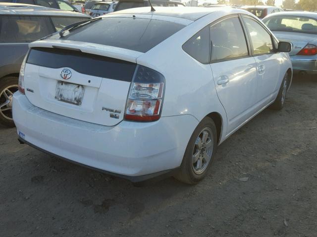 JTDKB20U553048634 - 2005 TOYOTA PRIUS WHITE photo 4