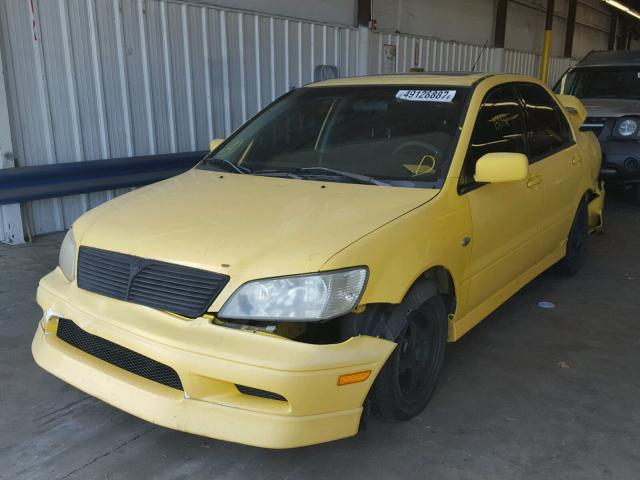 JA3AJ86E53U063576 - 2003 MITSUBISHI LANCER OZ YELLOW photo 2