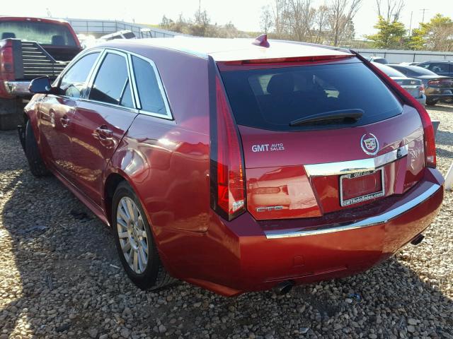 1G6DF8EG6A0116103 - 2010 CADILLAC CTS LUXURY RED photo 3