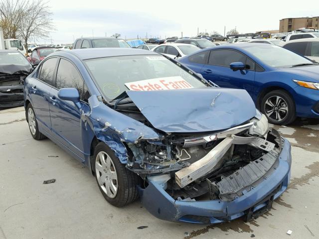 2HGFA1F56AH307543 - 2010 HONDA CIVIC LX BLUE photo 1