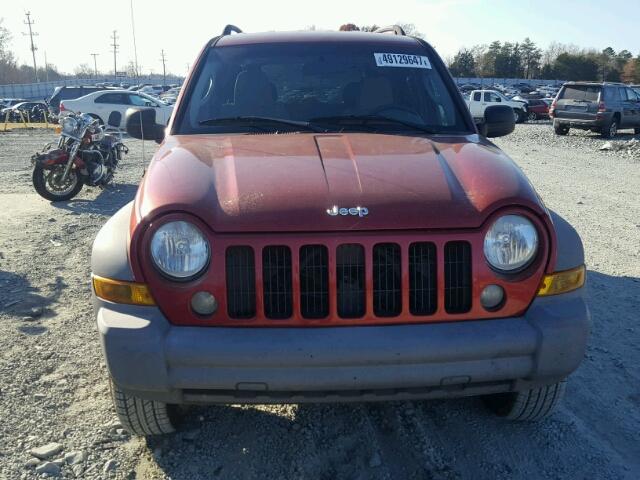 1J4GL485X6W149772 - 2006 JEEP LIBERTY SP RED photo 9