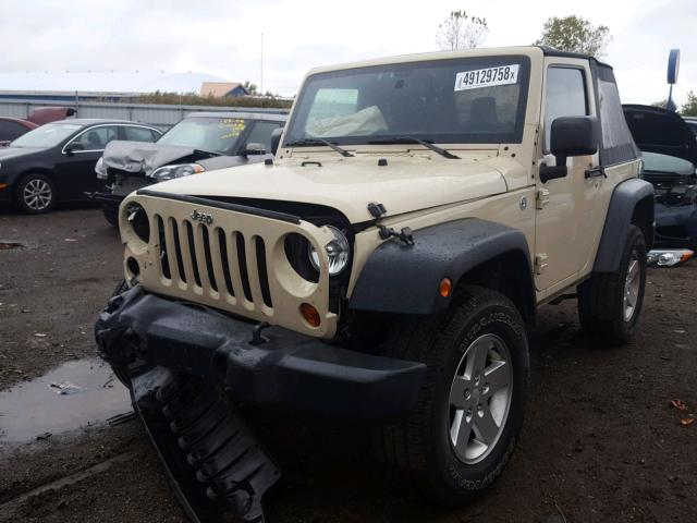 1J4AA2D16BL628947 - 2011 JEEP WRANGLER S CREAM photo 2