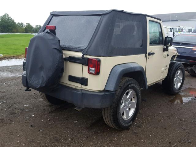 1J4AA2D16BL628947 - 2011 JEEP WRANGLER S CREAM photo 4