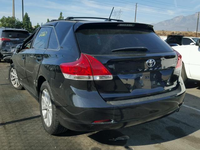 4T3ZA3BB8CU063061 - 2012 TOYOTA VENZA LE BLACK photo 3